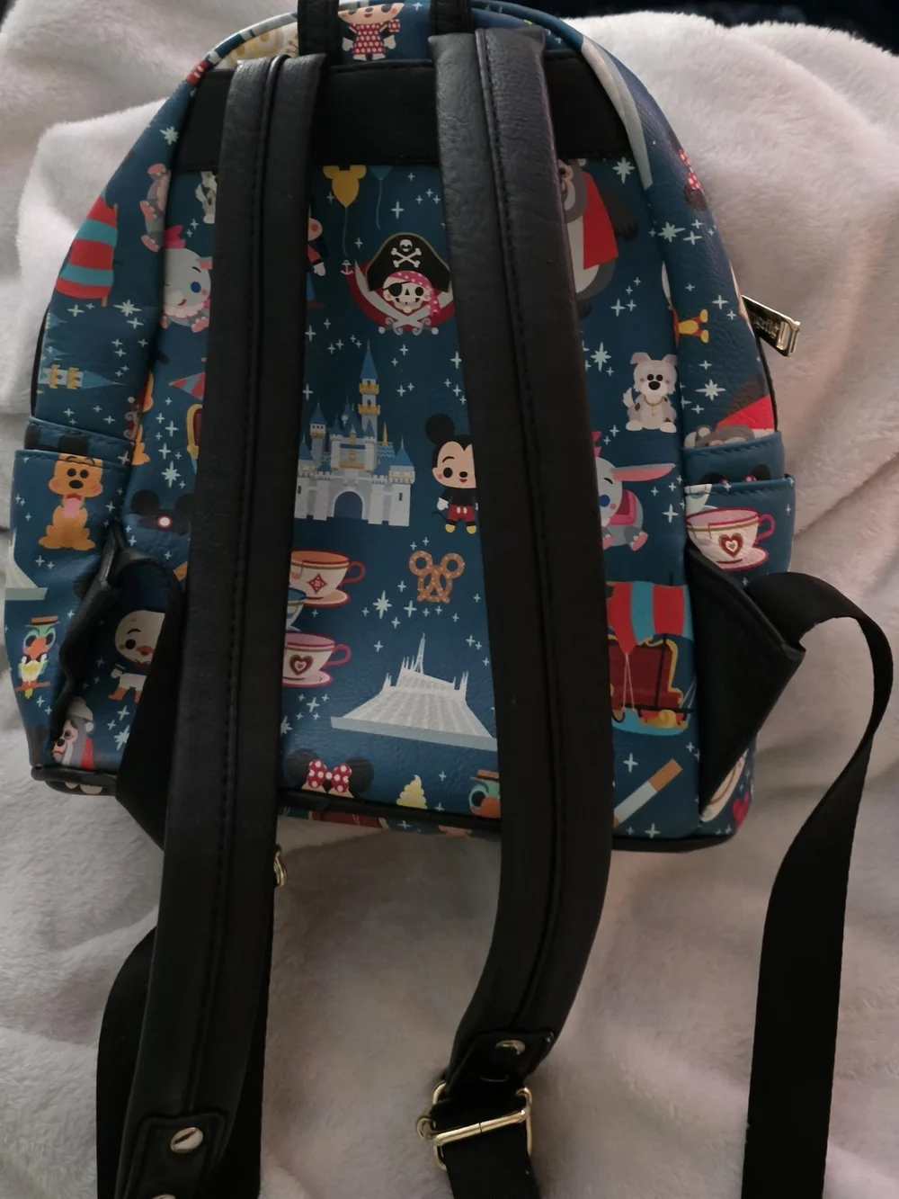 Loungefly Teal Disney Parks Character Mini Backpack with Gold Hardware